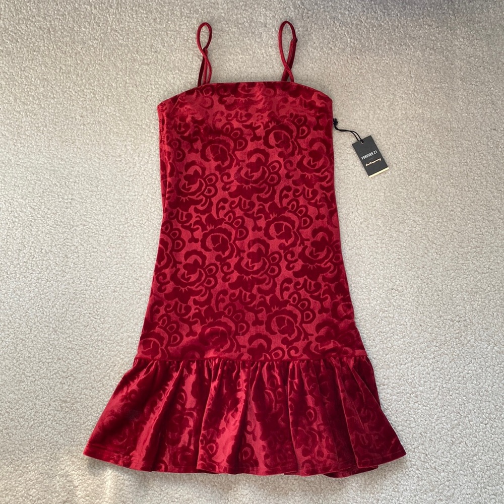 NWT forever 21 velvet mini dress
